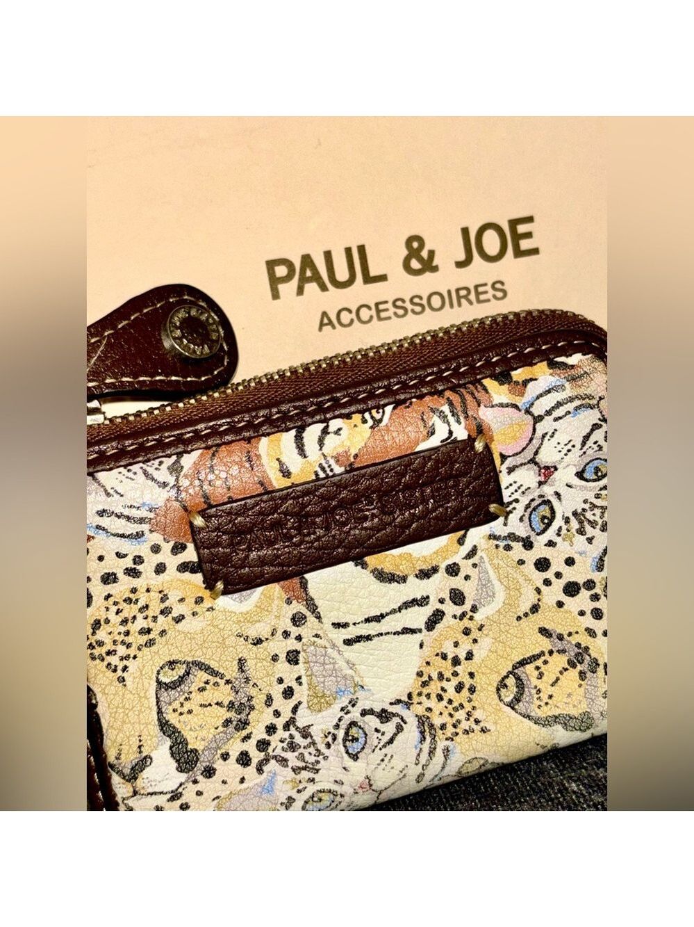Paul & Joe Cat Print Card Holder/Wallet